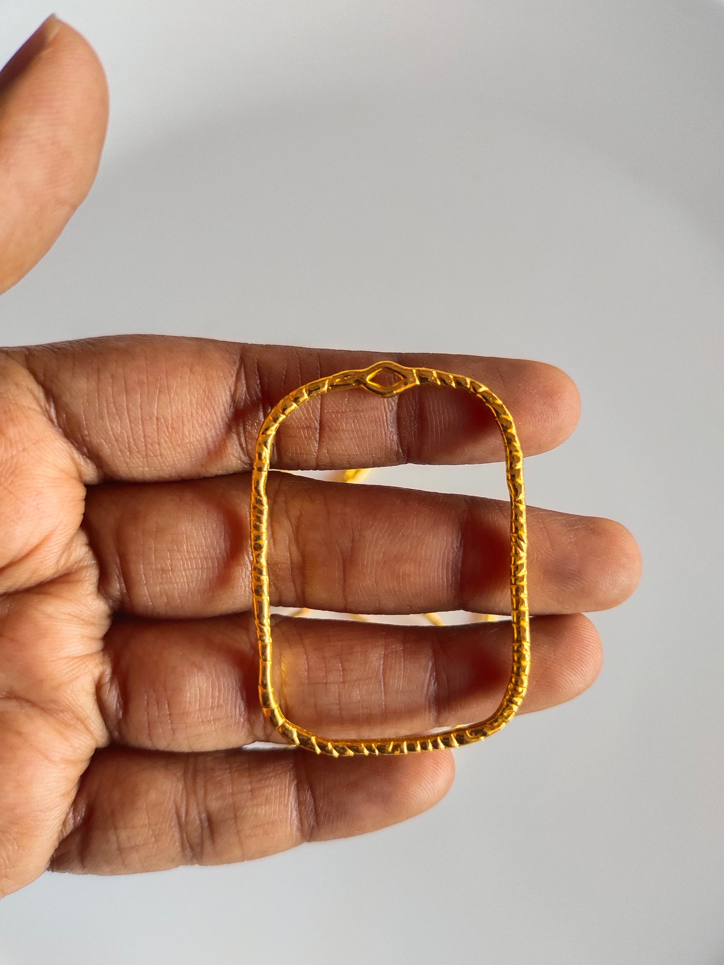 Gold Geometric Open Bezel Set - 1 Set