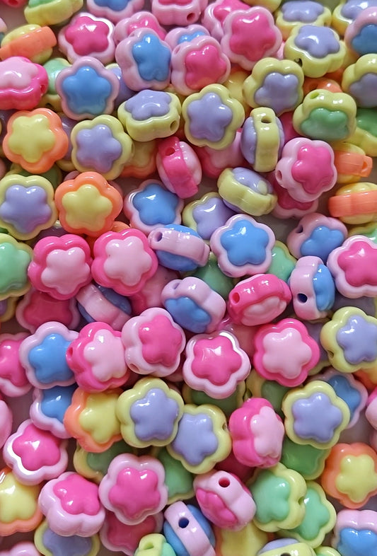 Flower Beads - 20gms (approx. 9-11 pieces)