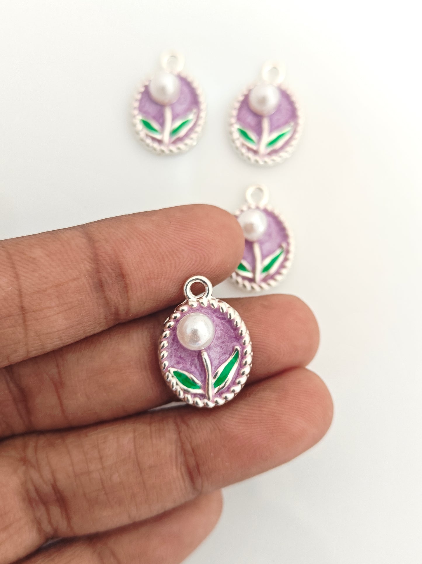 Lavender Bloom Charm - 1 Piece