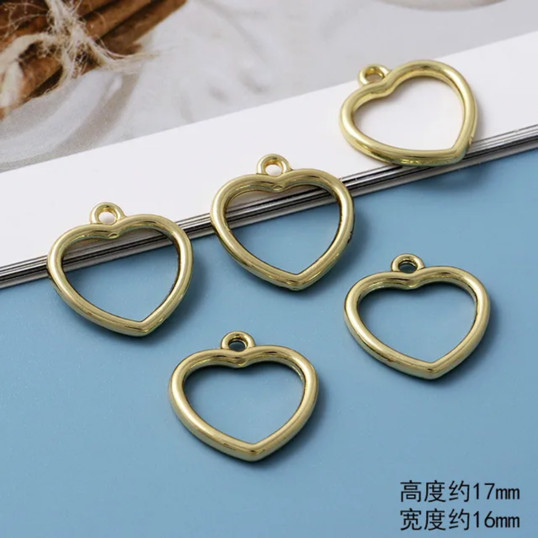14k Gold Plated Zinc Alloy Geometric Bezels - 1 Piece