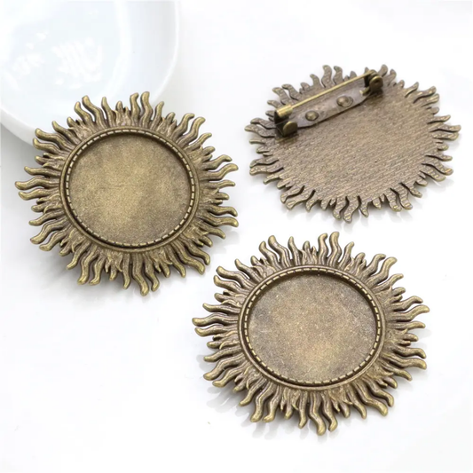 Vintage Brooch Base D3 - 1 Piece