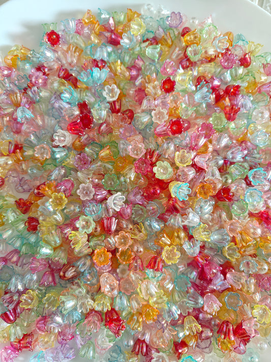 Multi Color Tulip Beads - 20 grams