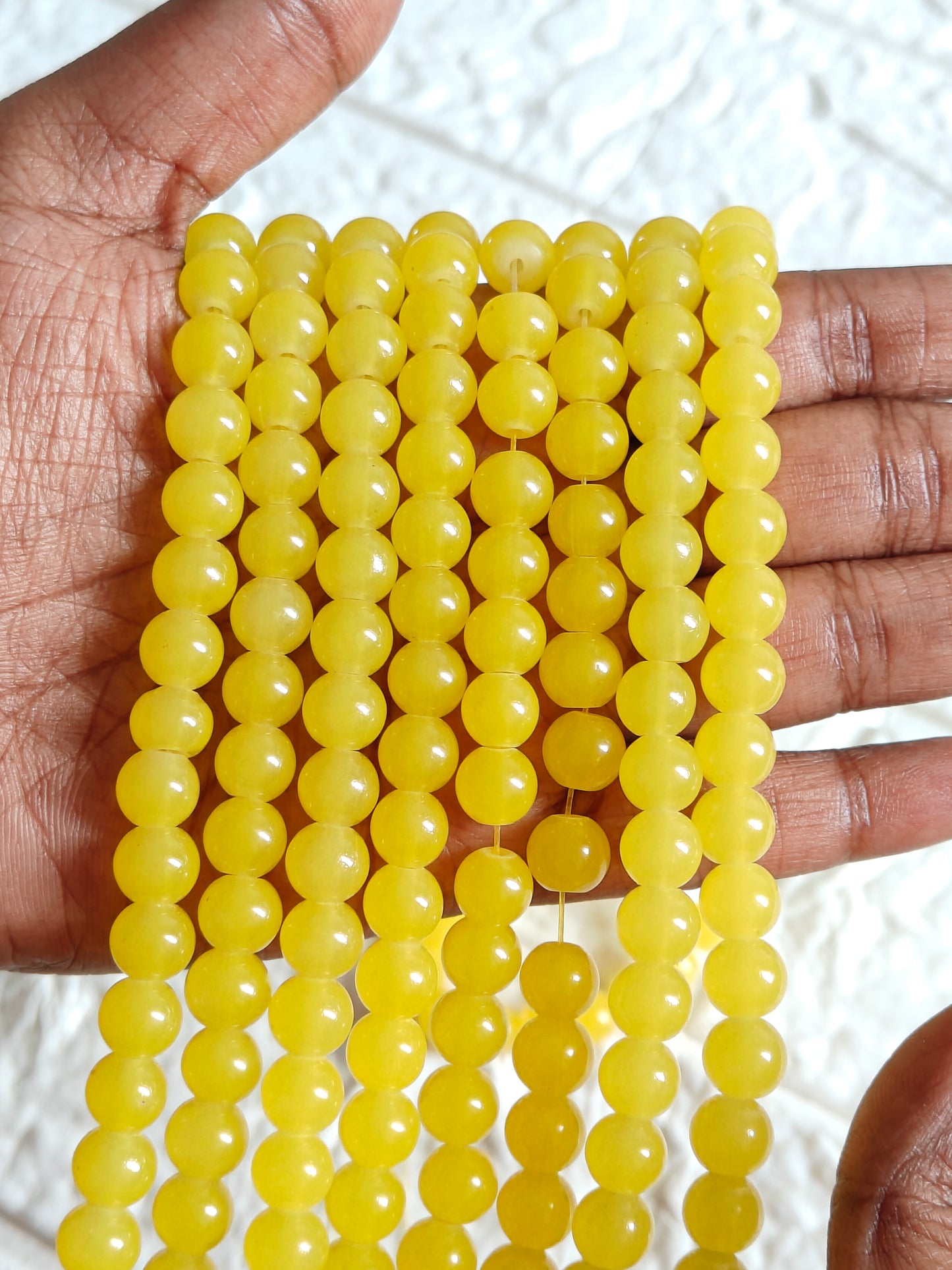 Jelly Beads Yellow - approx. 100 beads