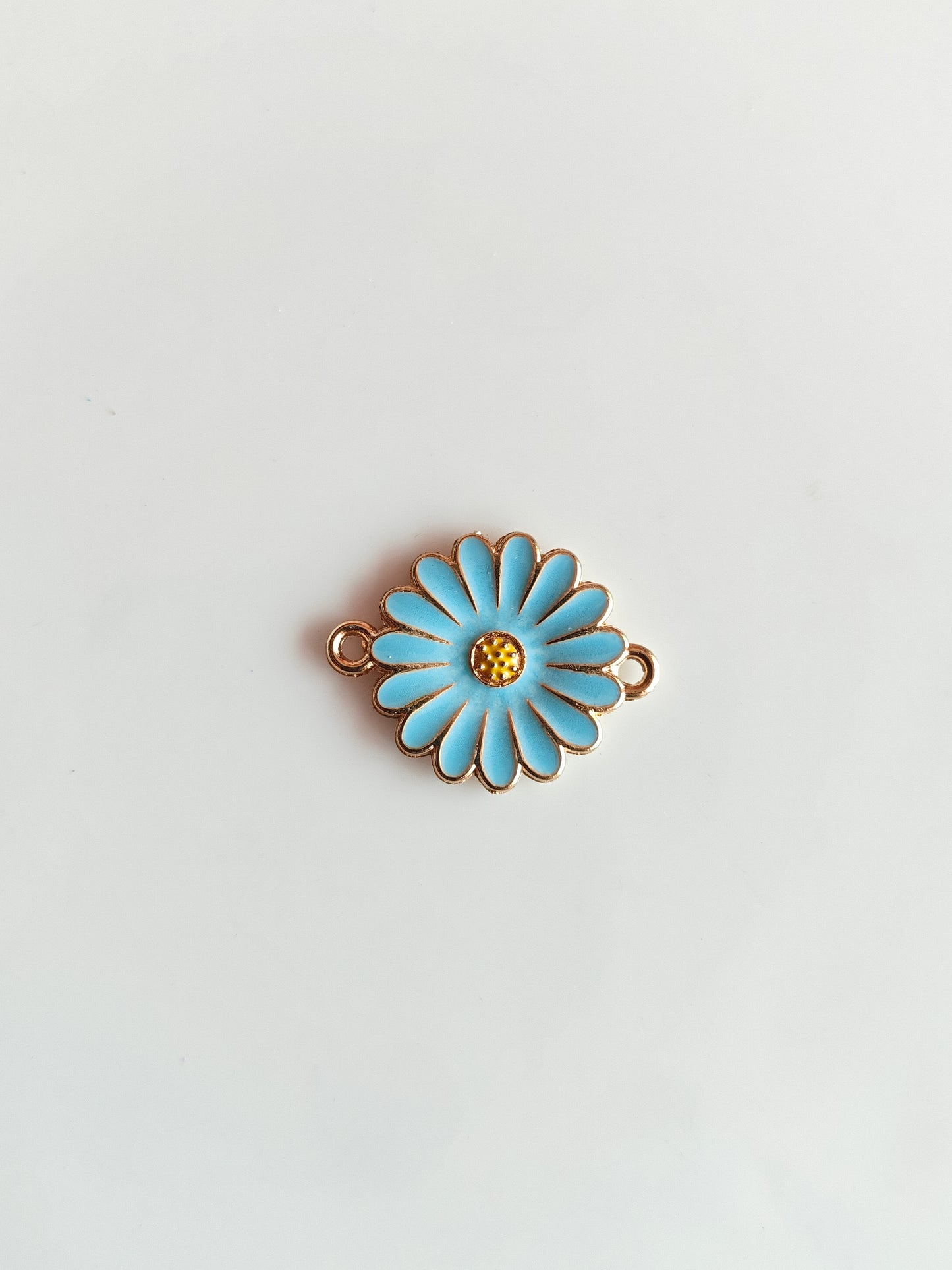 Daisy Enamel Connector Charm - 1 Piece