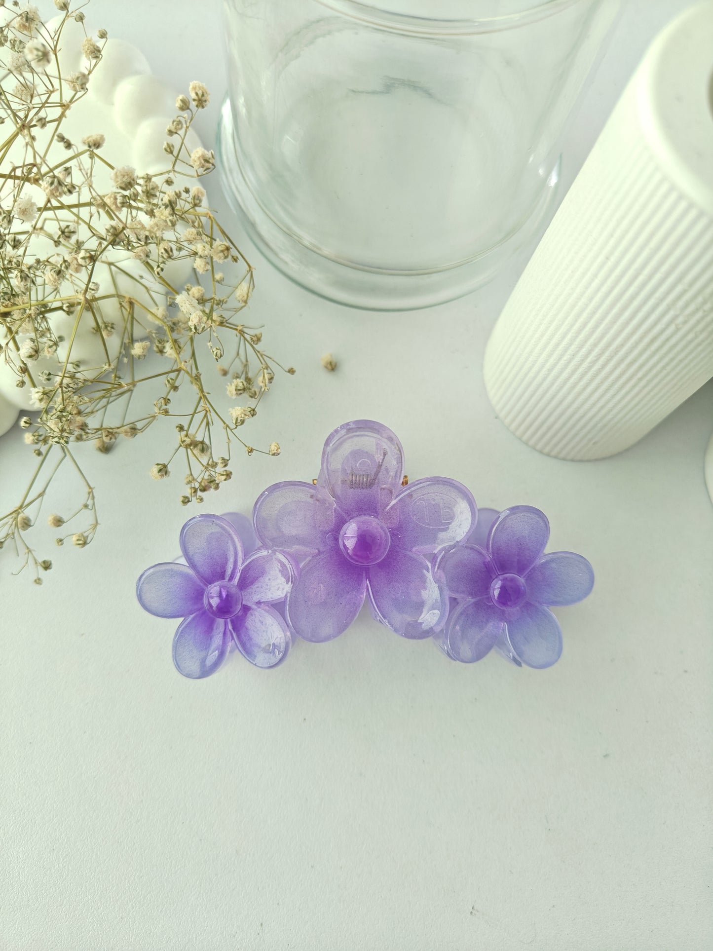 Tri-Floral Claw Clips