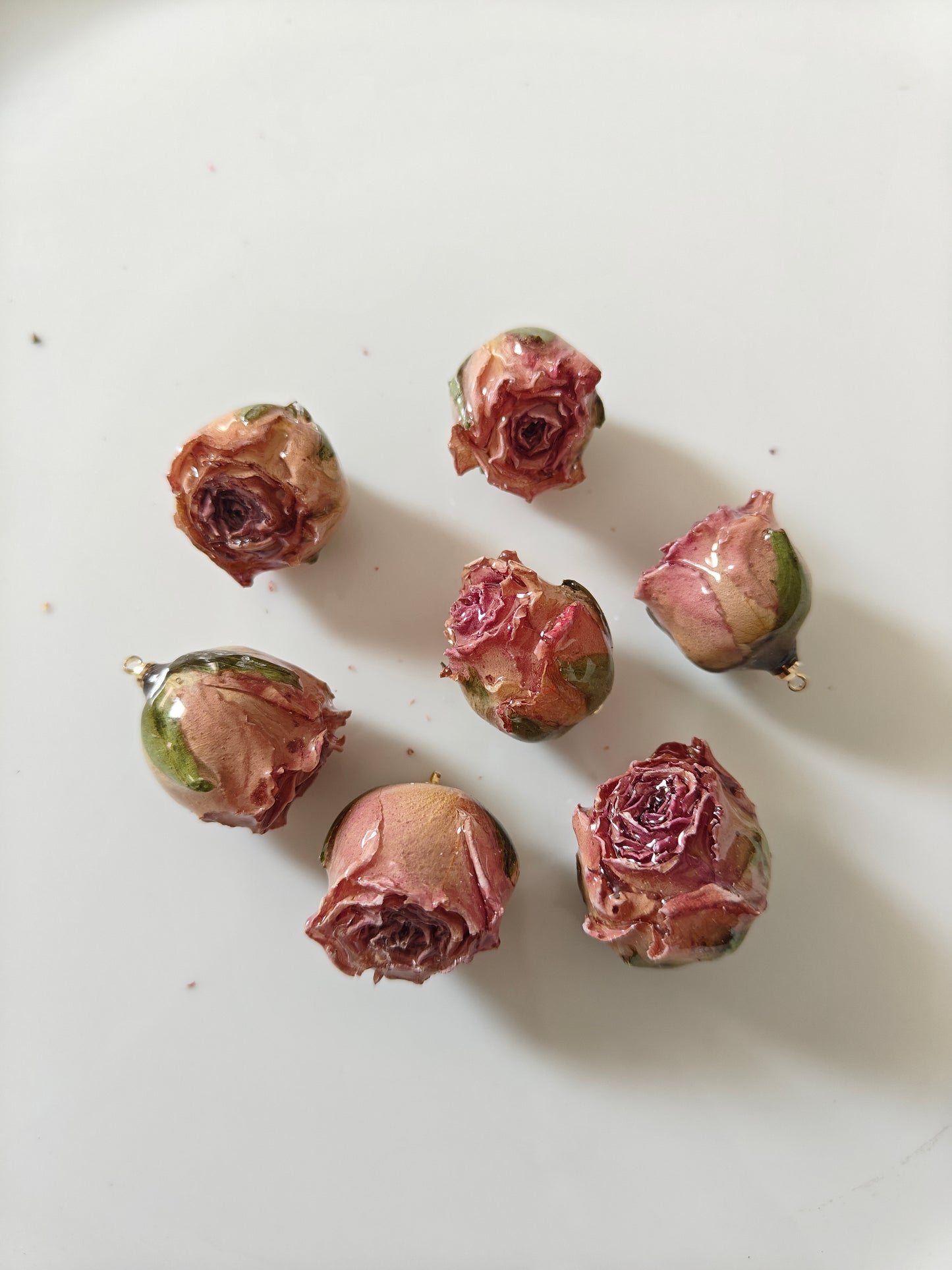 Resin Rose Charms - 1 Piece