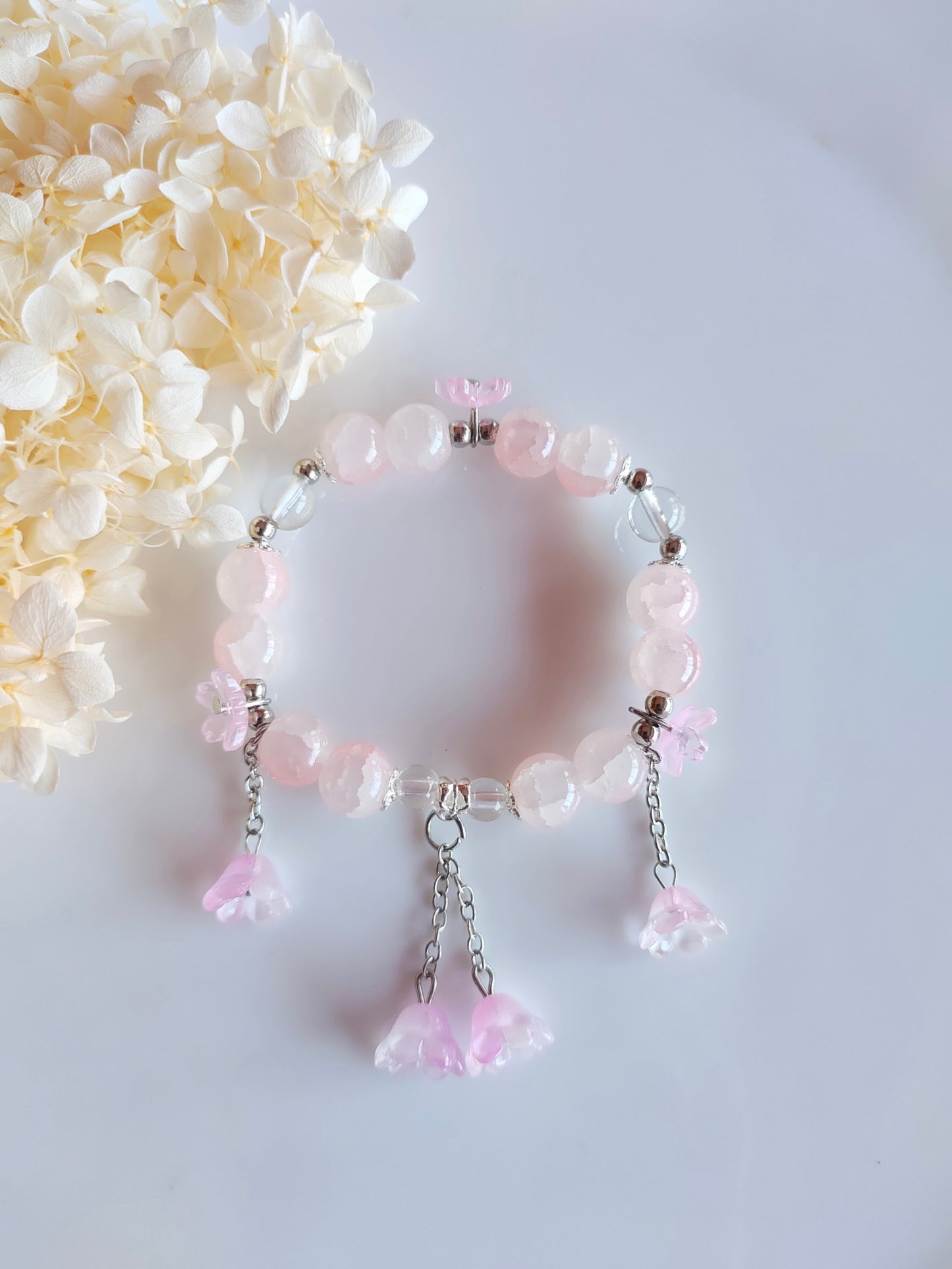 Floral Grace Bracelet - Pink