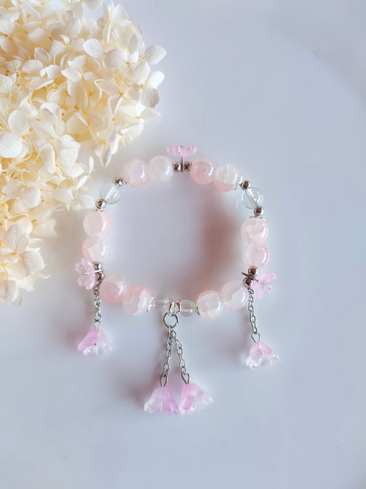 Floral Grace Bracelet - Pink