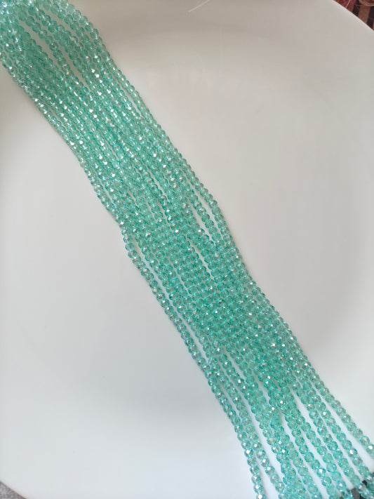 4mm Crystal Beads Aqua Blue