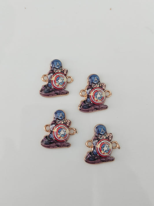 Captain America Connector Charm - 1 Piece