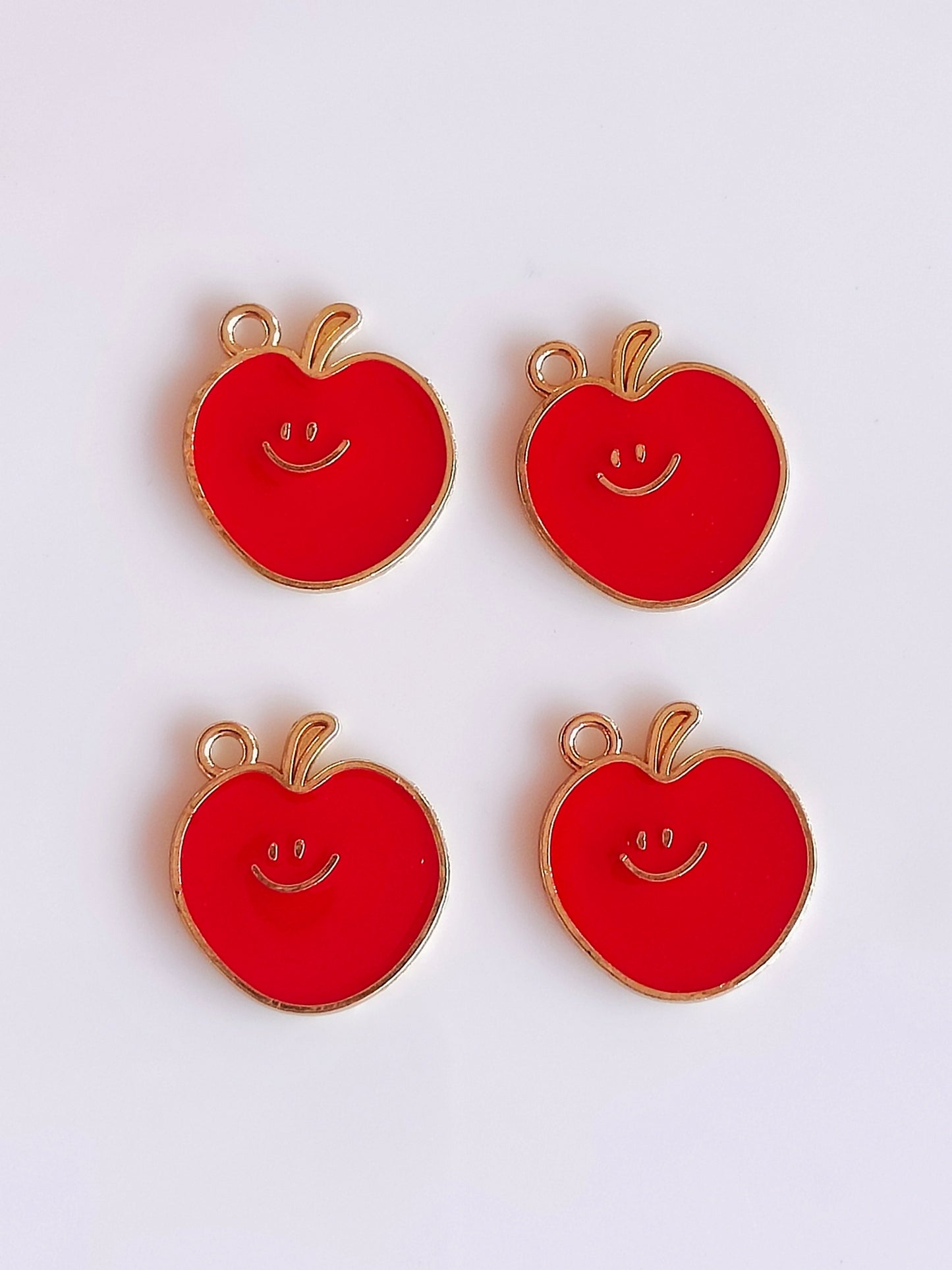 Apple Smiley Charm - 1 Piece