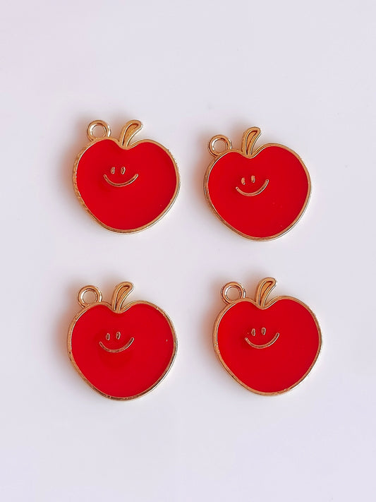 Apple Smiley Charm - 1 Piece