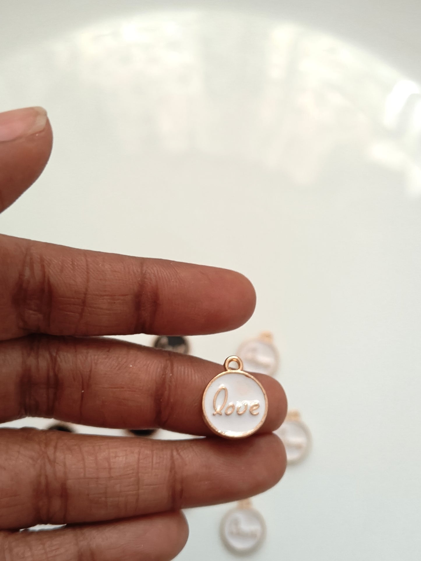 Love Enamel Charm - 1 Piece