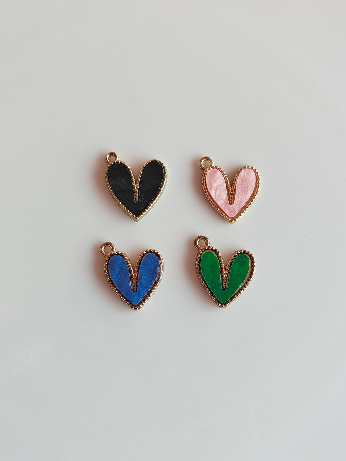 Heart Enamel Charm - 1 Piece