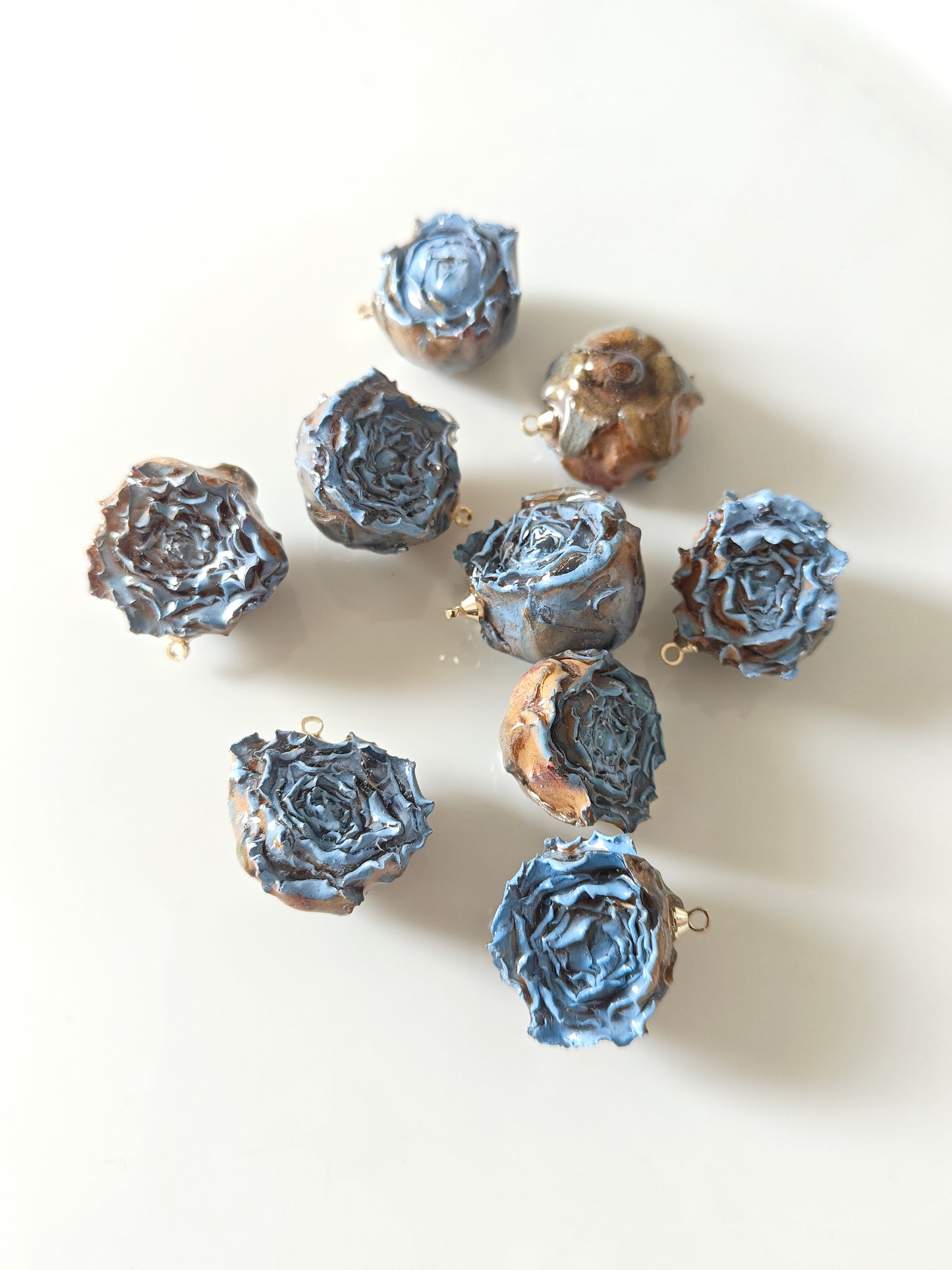 Resin Rose Charms - 1 Piece