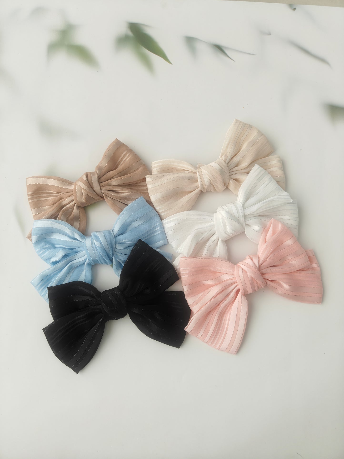 Satin Striped Bow