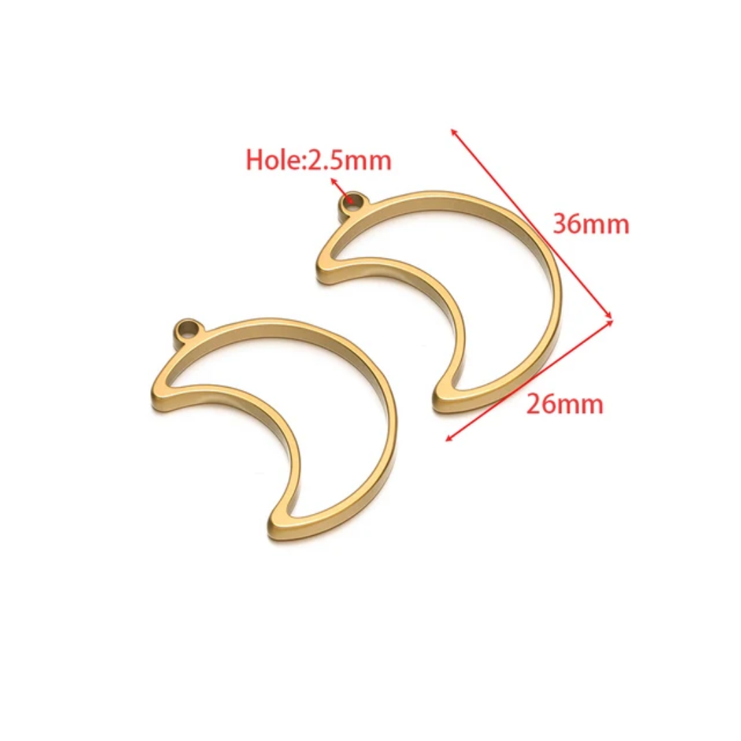 Crescent Bezel SS 18k Gold PVD Plated - 1 Piece