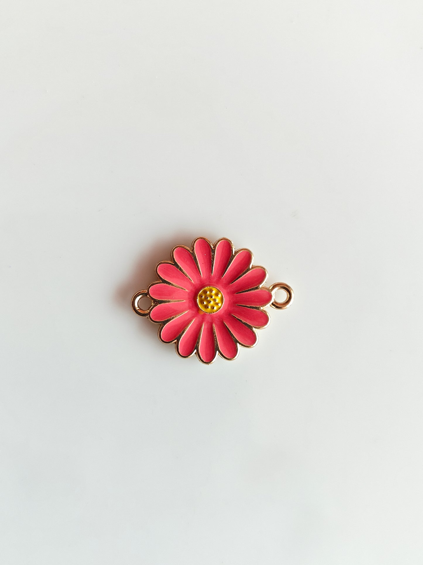 Daisy Enamel Connector Charm - 1 Piece