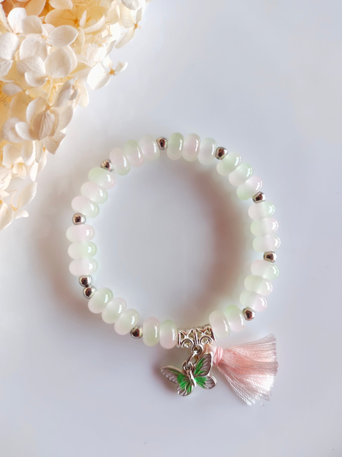 Whisper Loop Bracelet - Greenish Pink