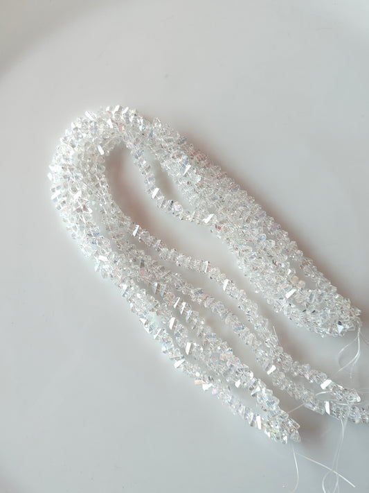 Premium White Triangle Crystal Beads