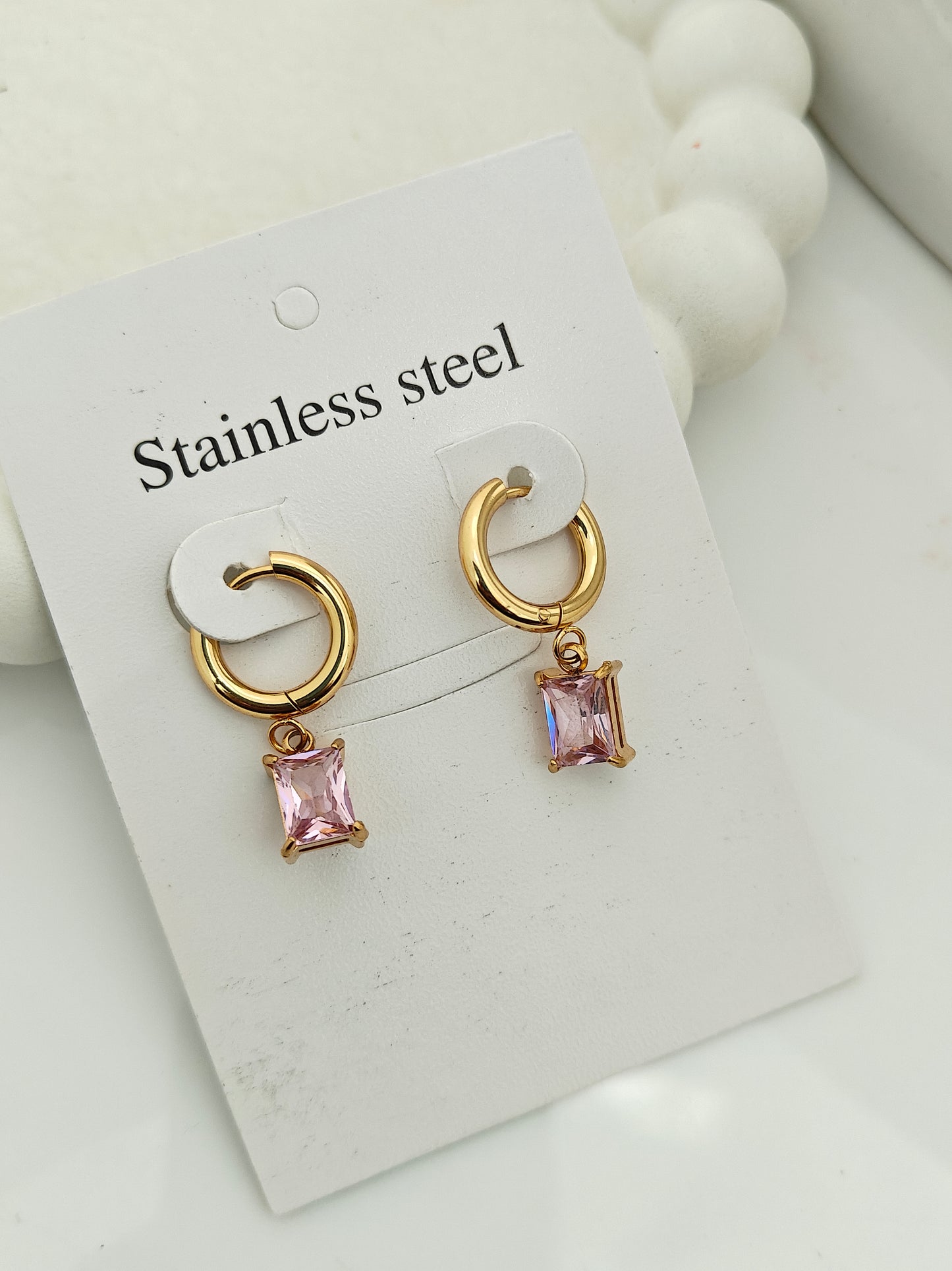 Blush Radiance Hoops