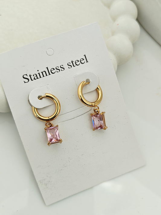 Blush Radiance Hoops