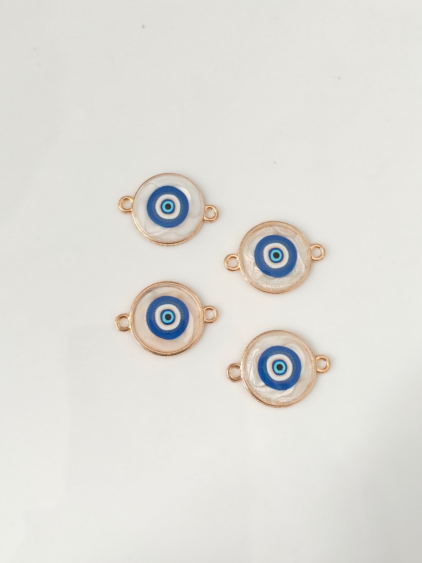 Round Evil Eye Connector Charm - 1 Piece