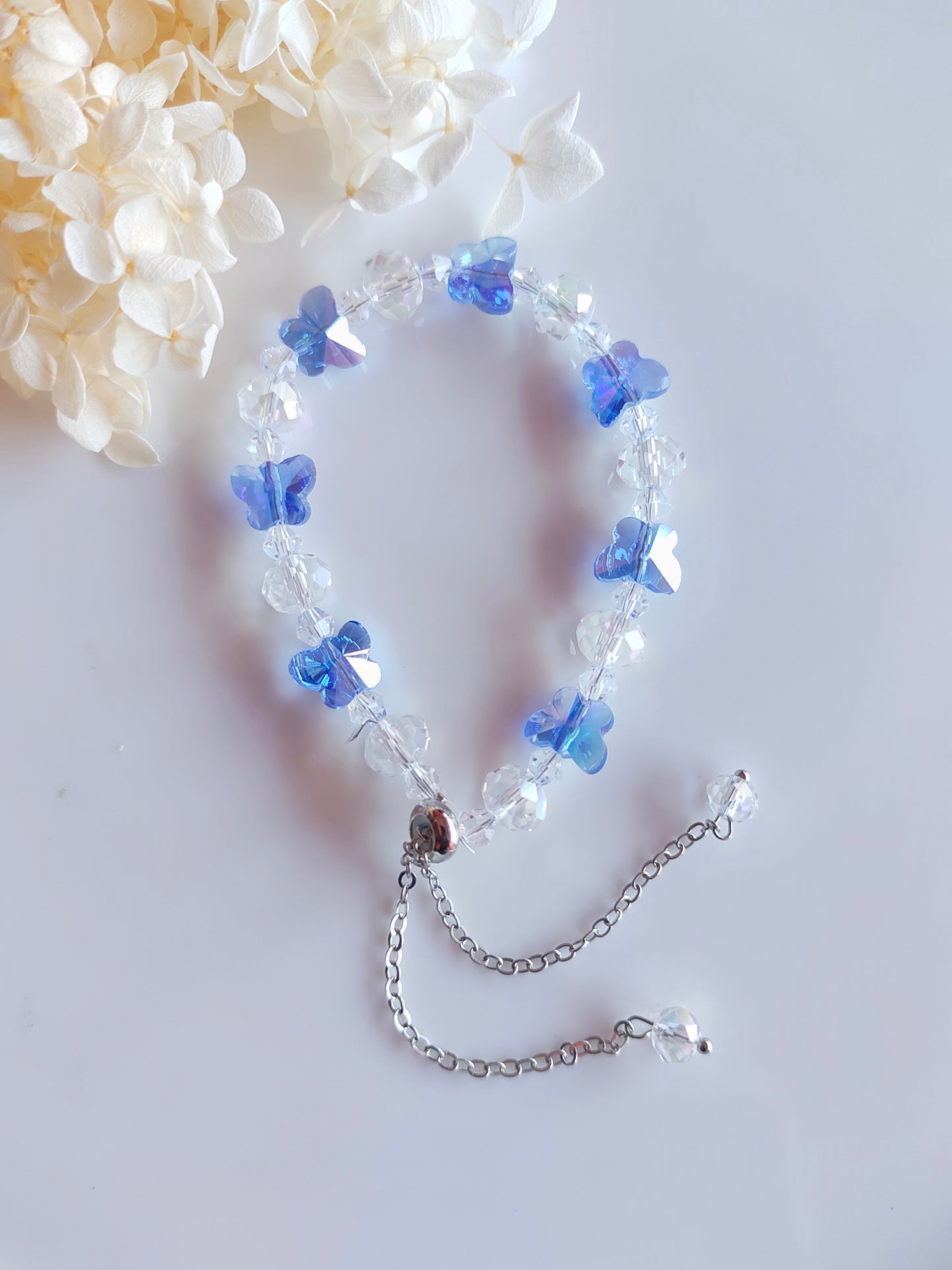 Crystal Butterfly Bracelet - Dark Blue