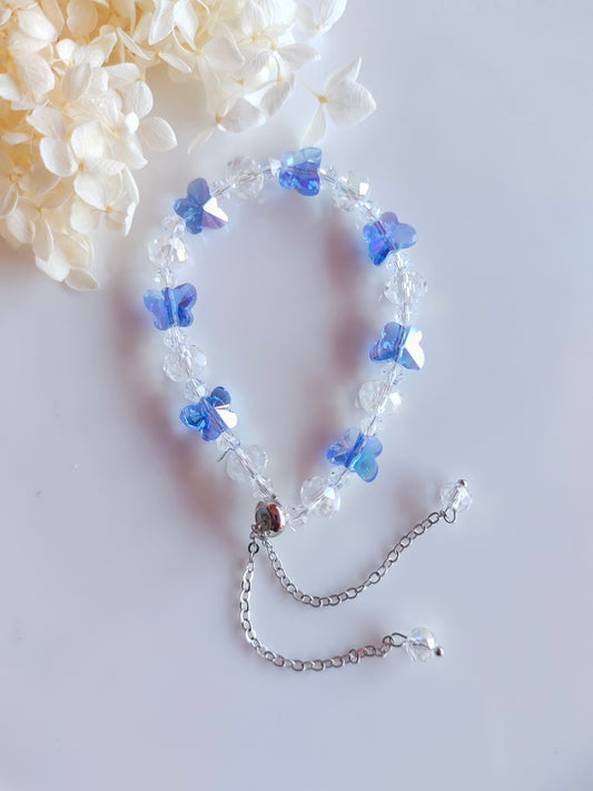Crystal Butterfly Bracelet - Dark Blue