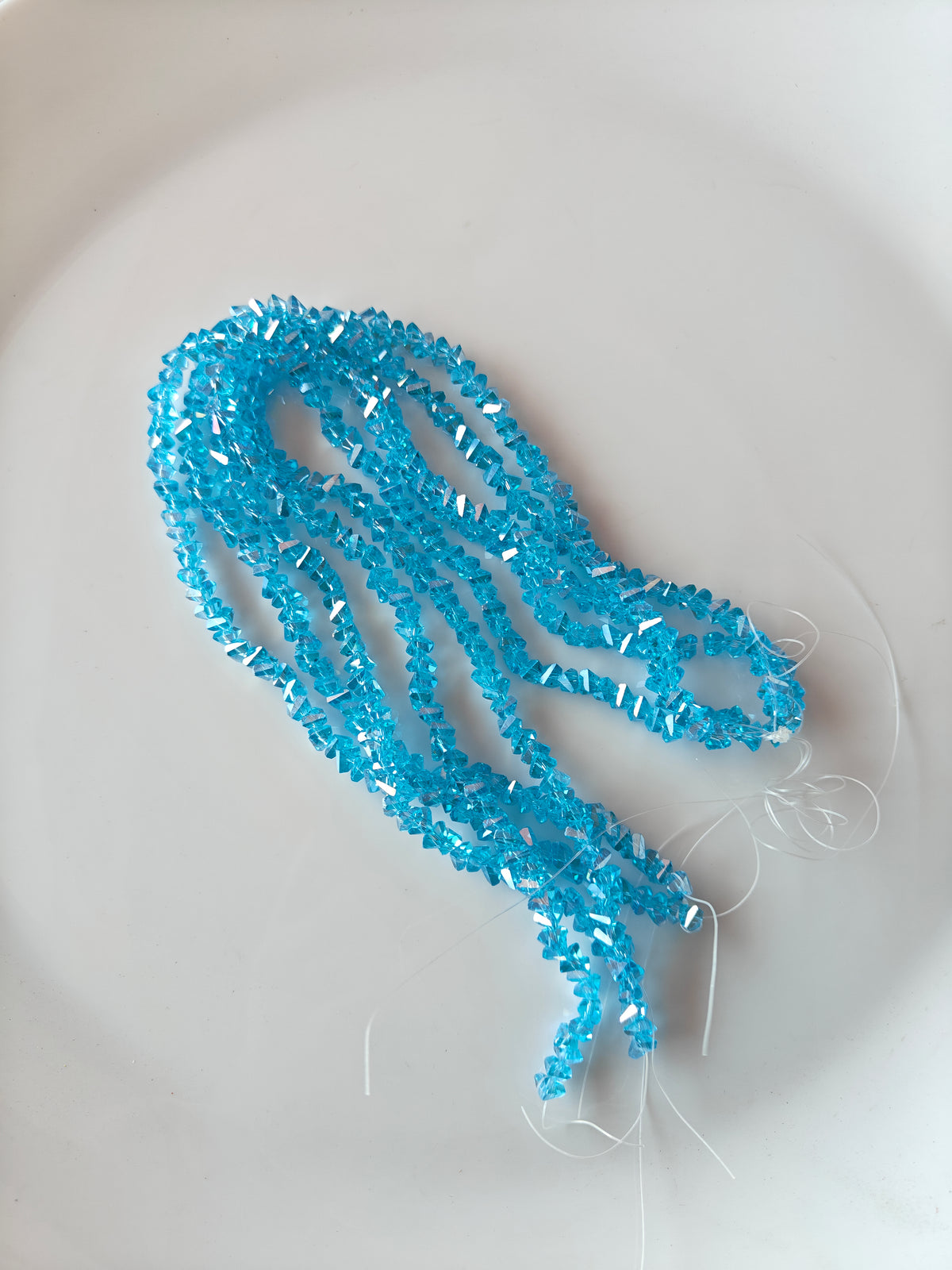 Premium Blue Triangle Crystal Beads