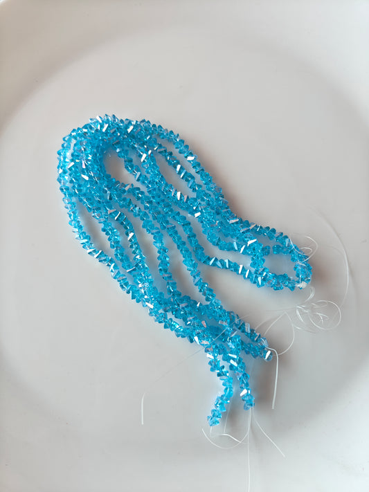 Premium Blue Triangle Crystal Beads