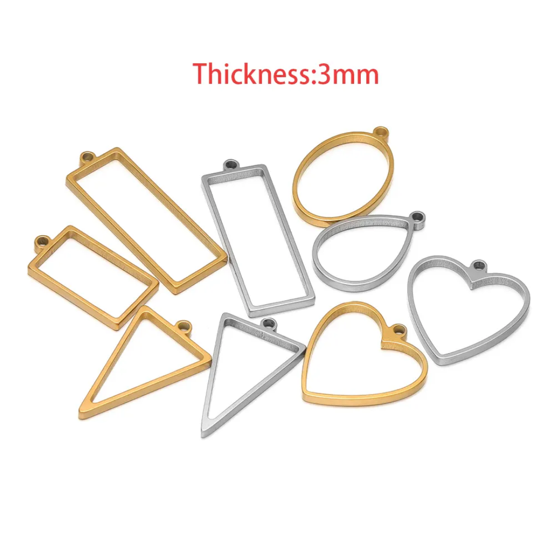 Round Bezel SS 18k Gold PVD Plated - 1 Piece