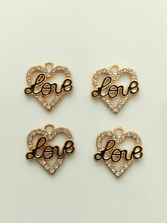 Love Heart Charm - 1 Pc