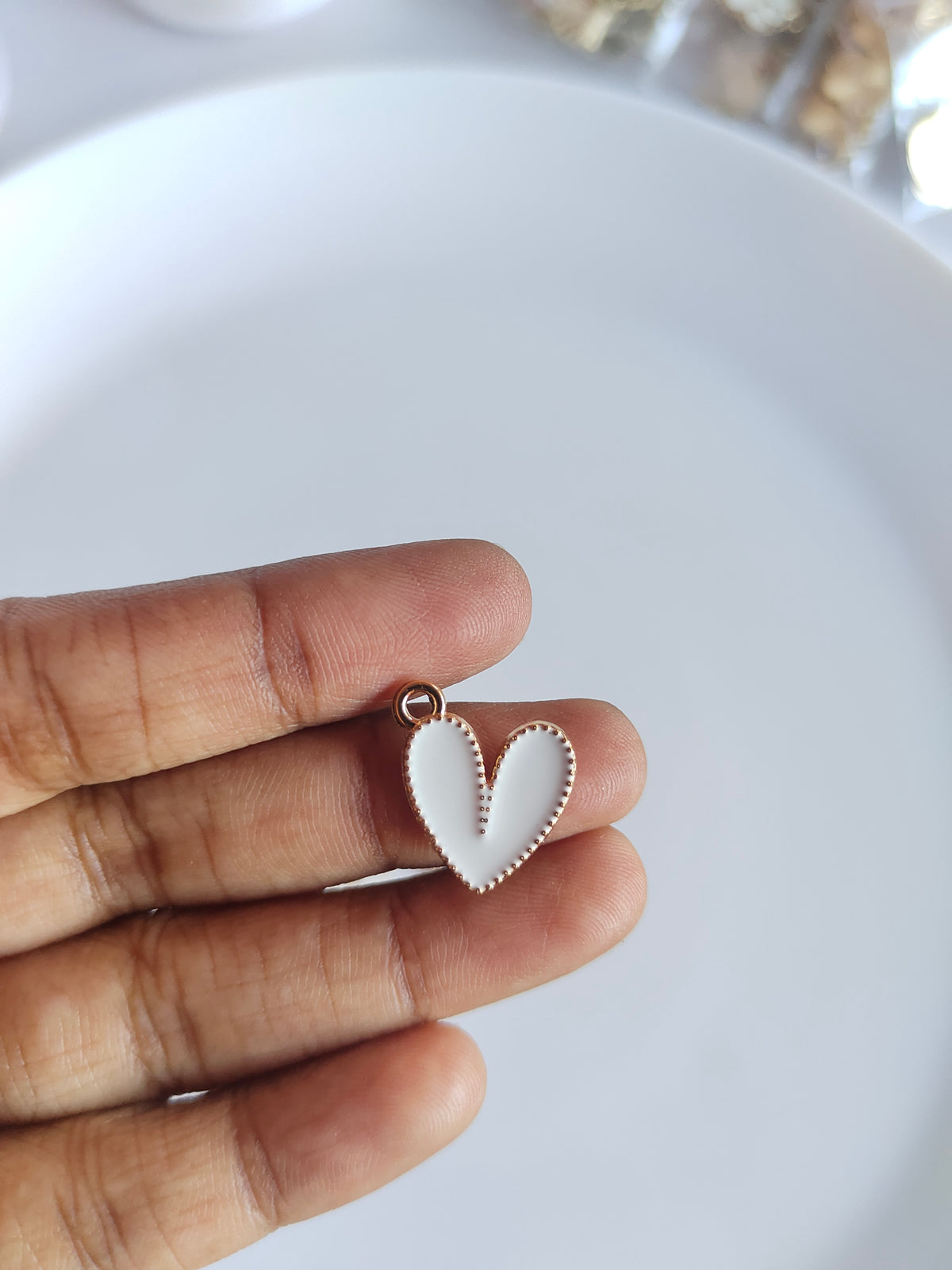 Heart Enamel Charm - 1 Piece