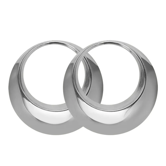 Stainless Steel Hollow Big Round Bezel - 1 Piece