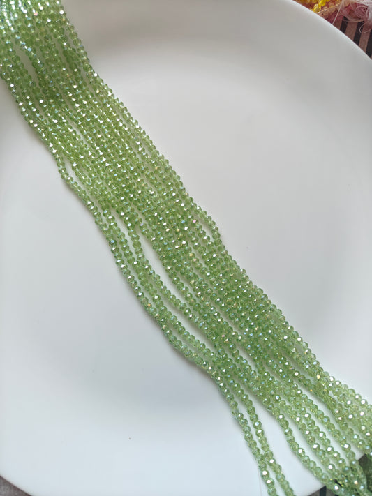 4mm Crystal Beads Light Green