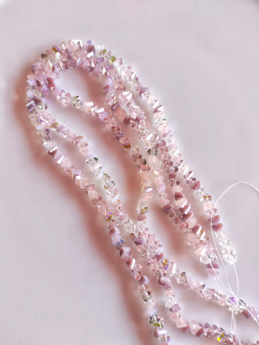 Premium Light Purple Triangle Crystal Beads
