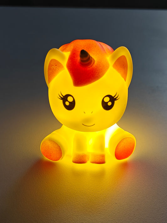 Mini Unicorn Lamp - Yellow/White (1 Piece)