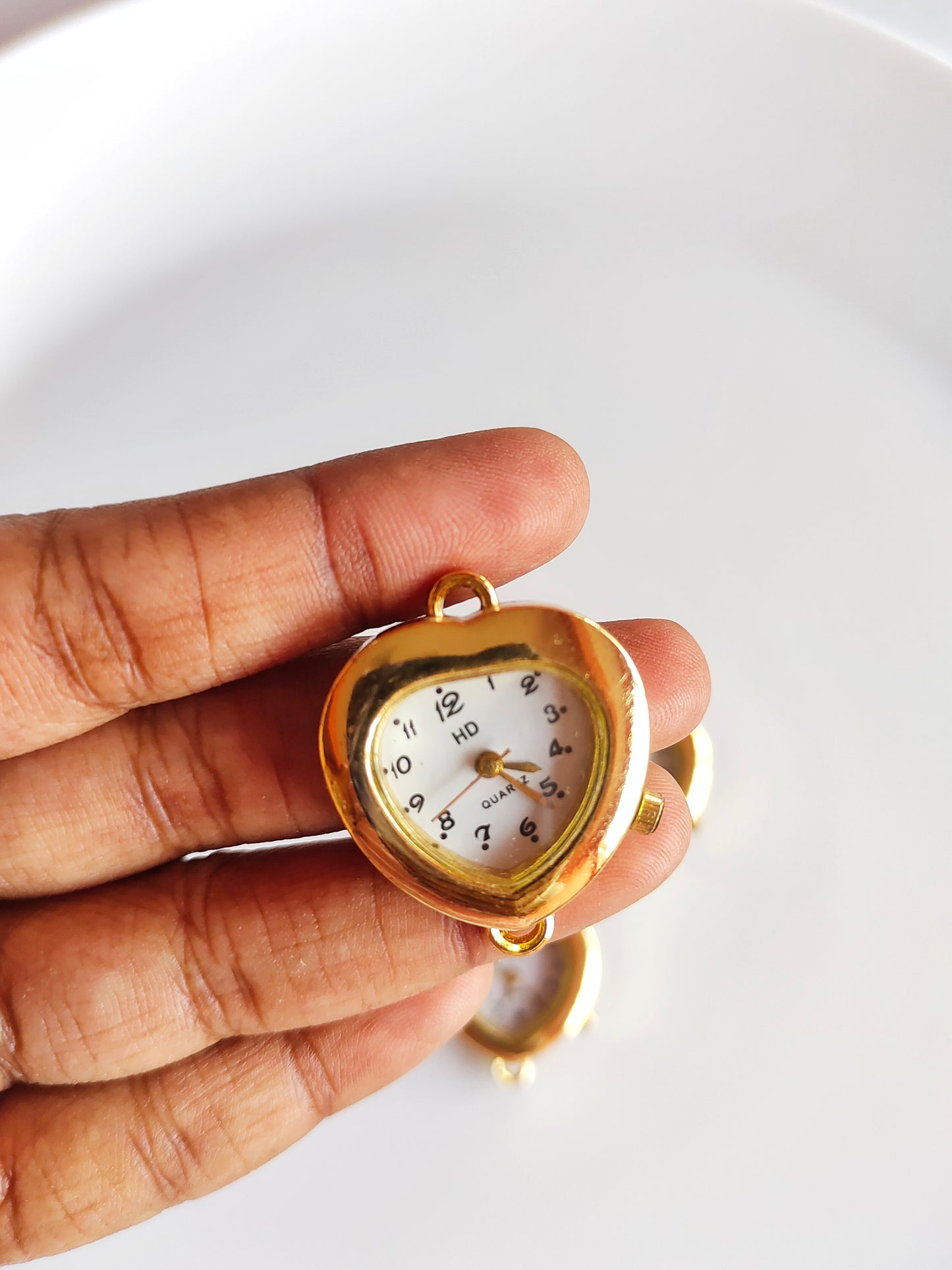 Gold Heart Plain Dial - 1 Piece
