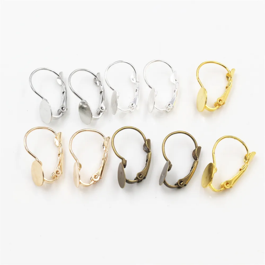 Flat Blank Lever Back Base - 1 Pair