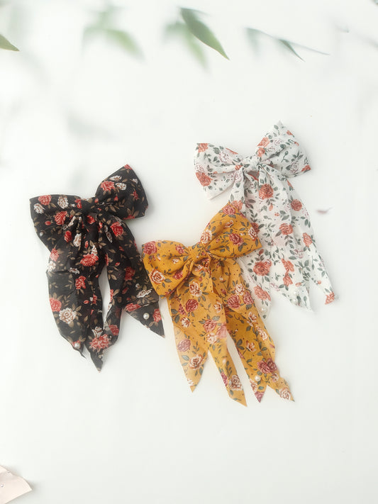 Floral Tail Bows