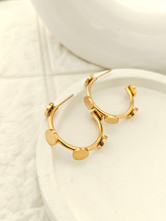 Luna Dot Hoops