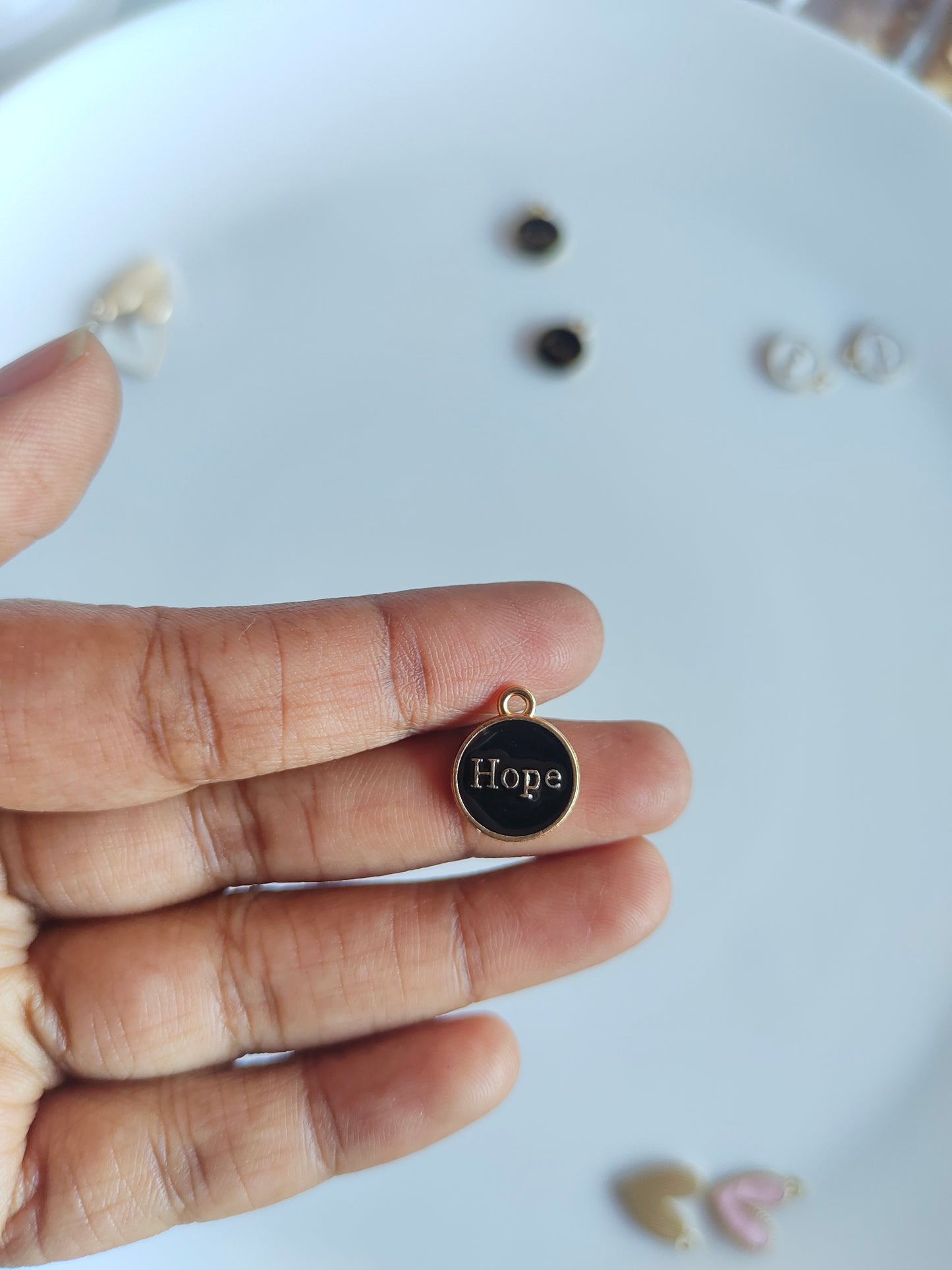 Hope Enamel Charm - 1 Piece