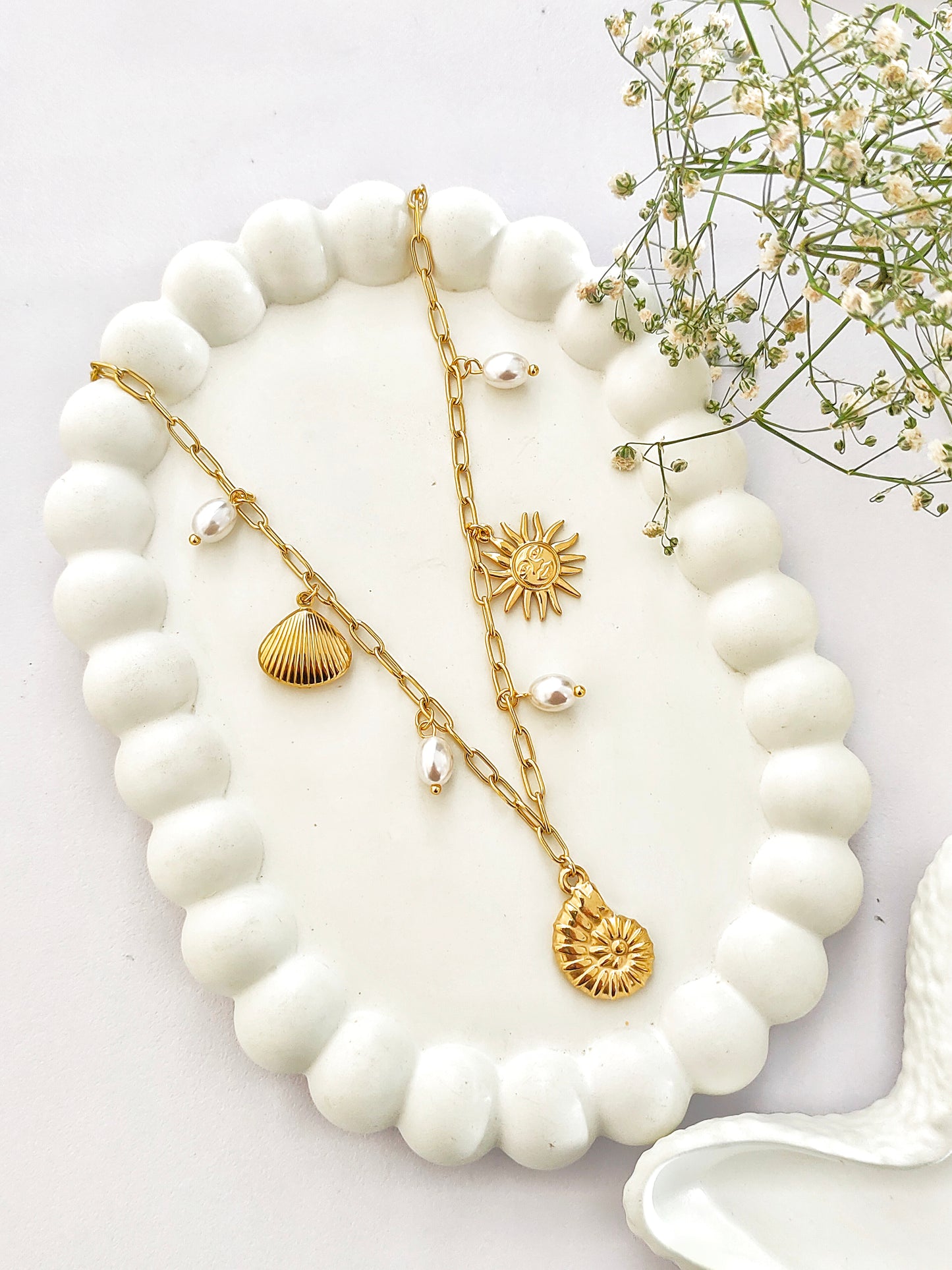 Pearl Ocean Charm Chain