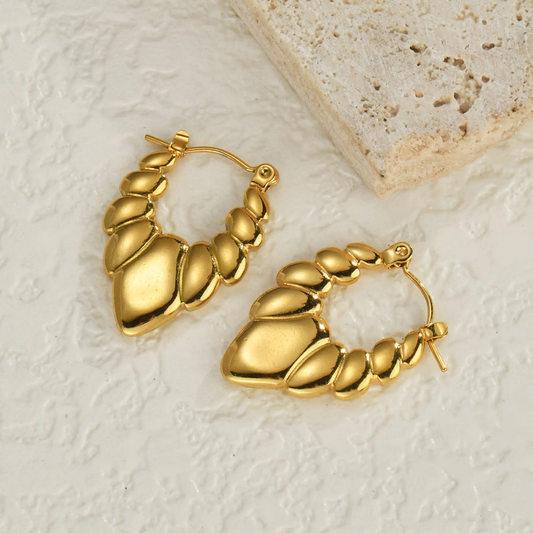 Bubble Leafy Hoops
