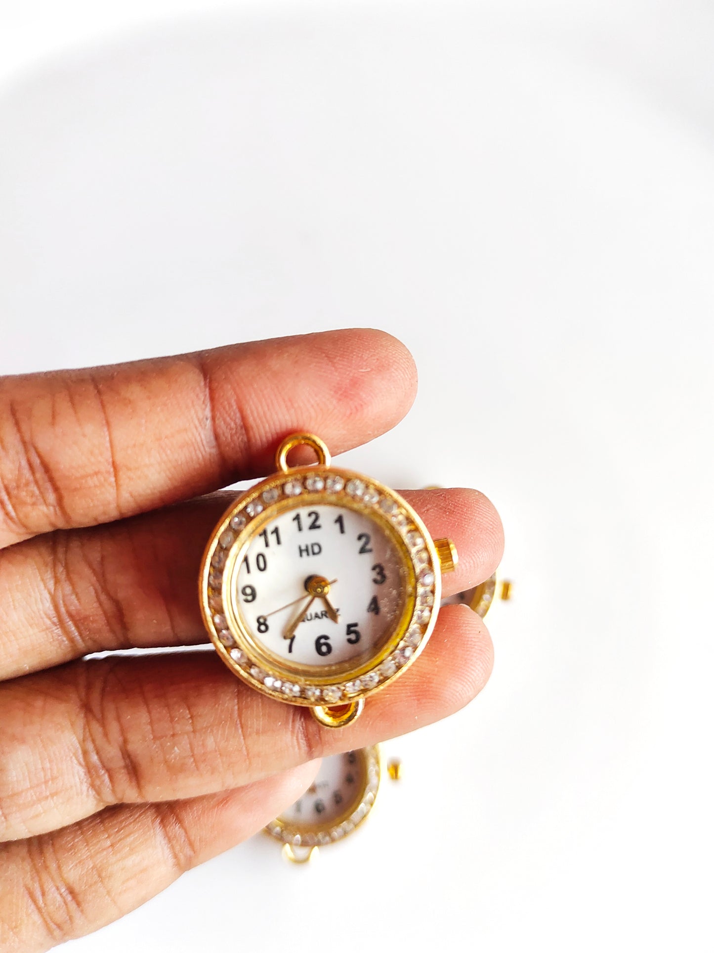 Gold Round Stone Dial - 1 Piece
