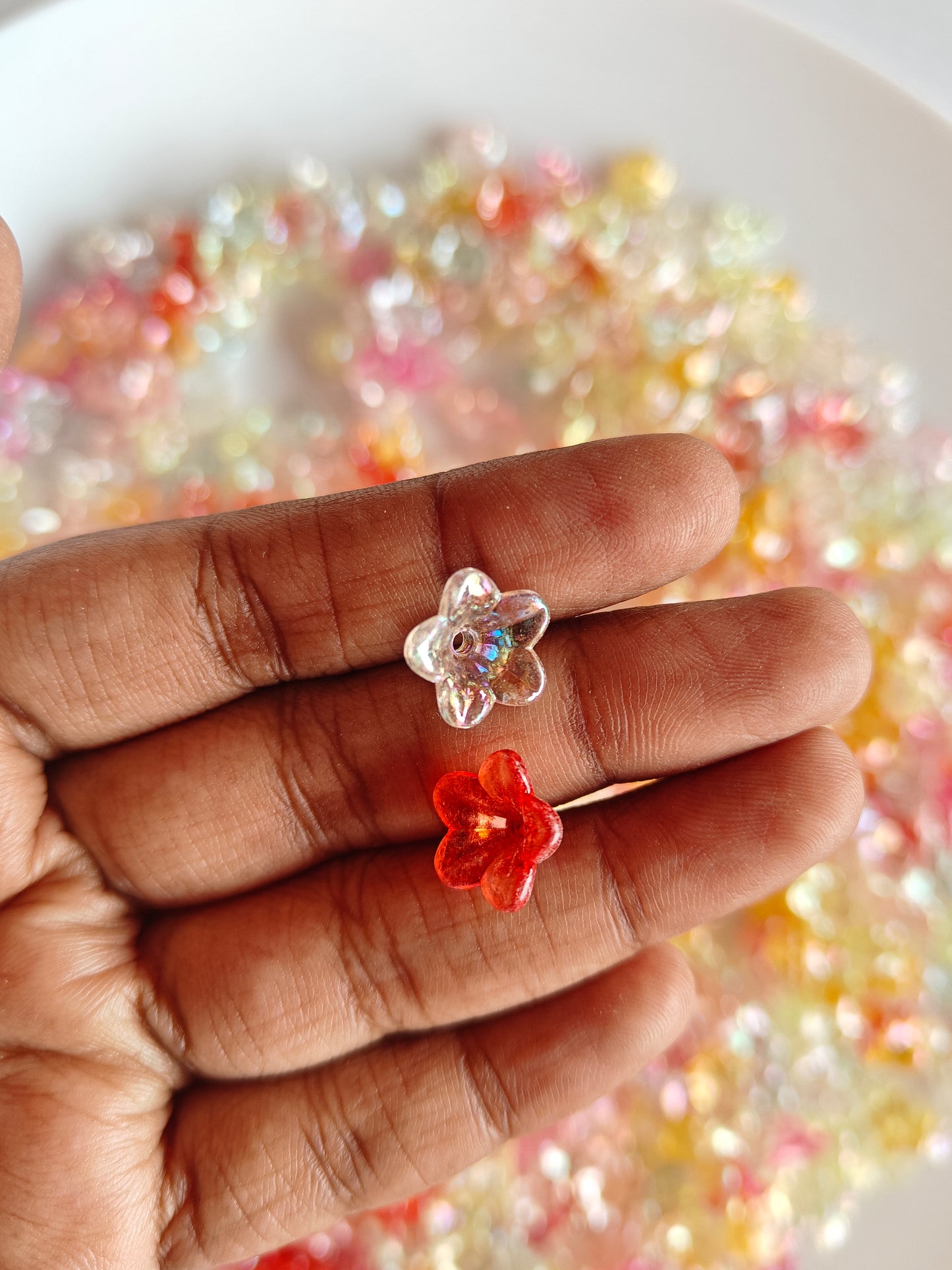 Acrylic Bouquet Flower Beads - 20g