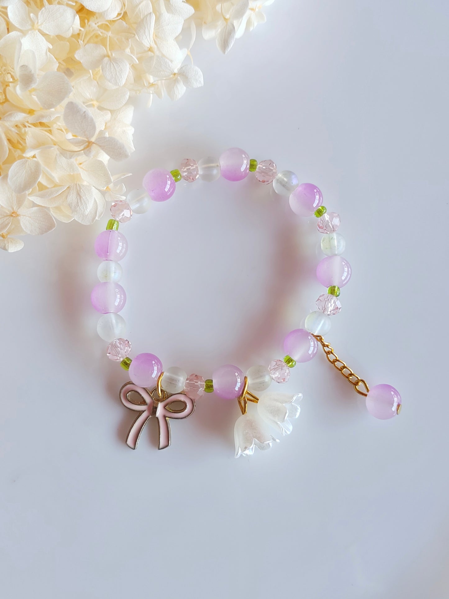 Blossom Charm Bracelet - Purple