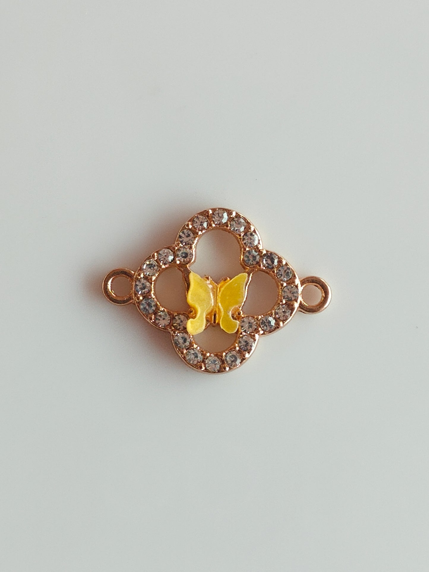 Stone Clover Butterfly Charm - 1 Piece