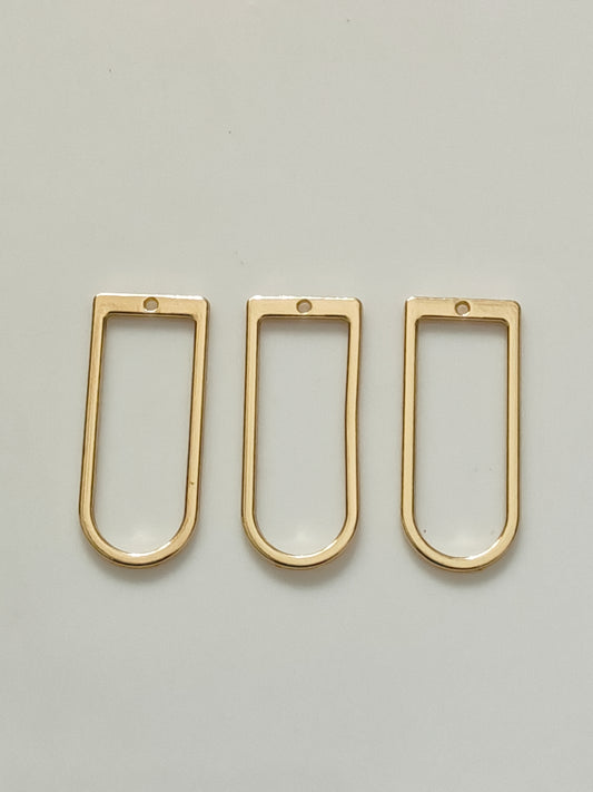 U Shaped Open Bezel 12*30mm - 1 Piece